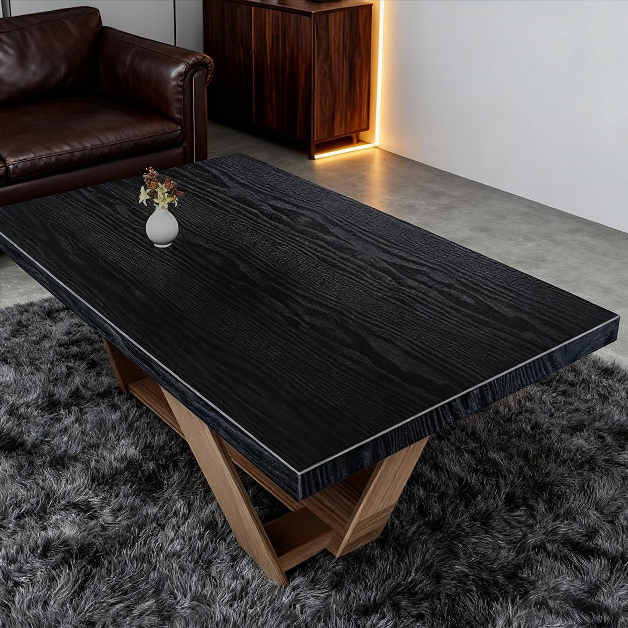 Papel Contacto Autoadhesivo Yancorp Madera Negra 40.6x199.4 cm