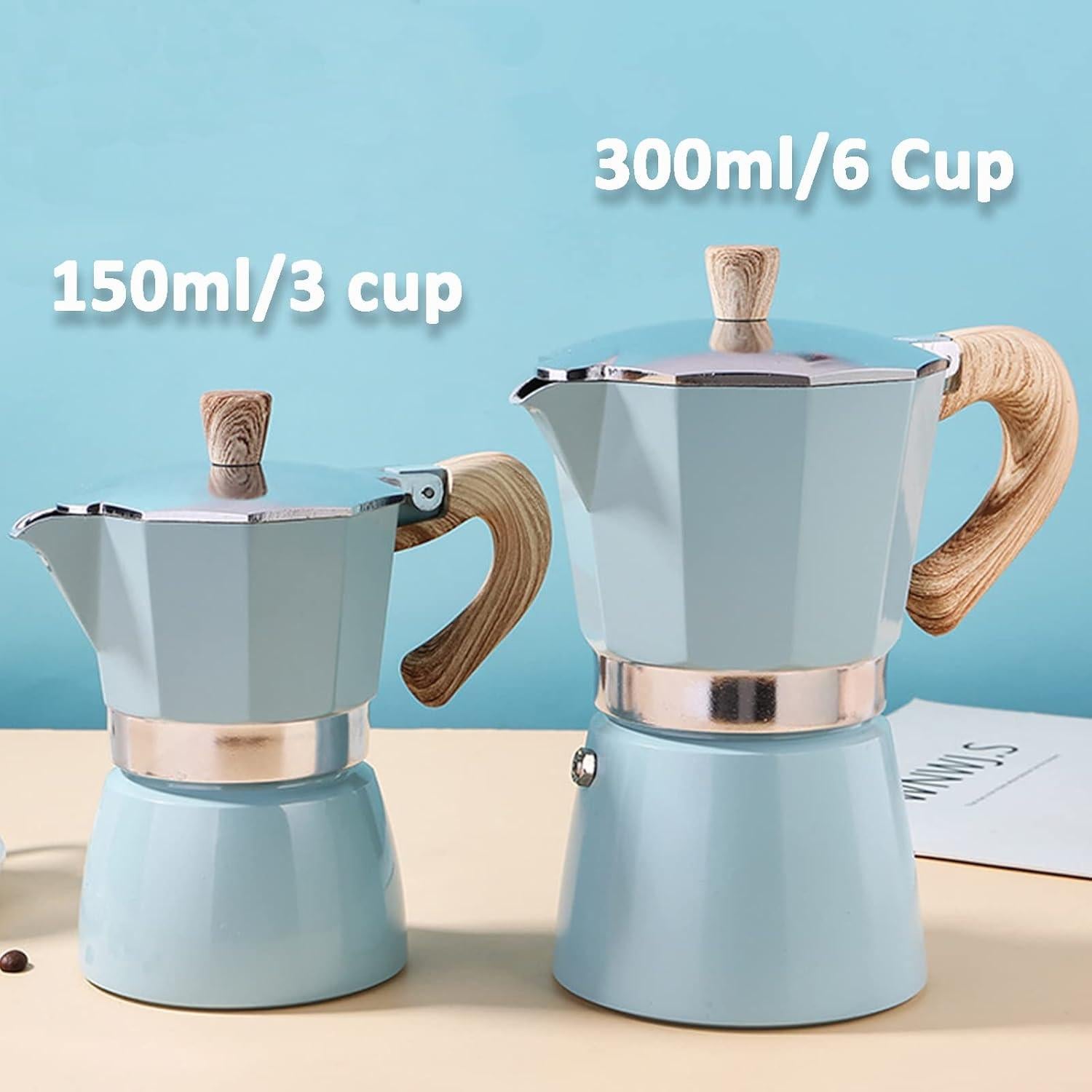 Cafetera Moka Pot MORDEN MS 6 Tazas Manual Azul 300ml