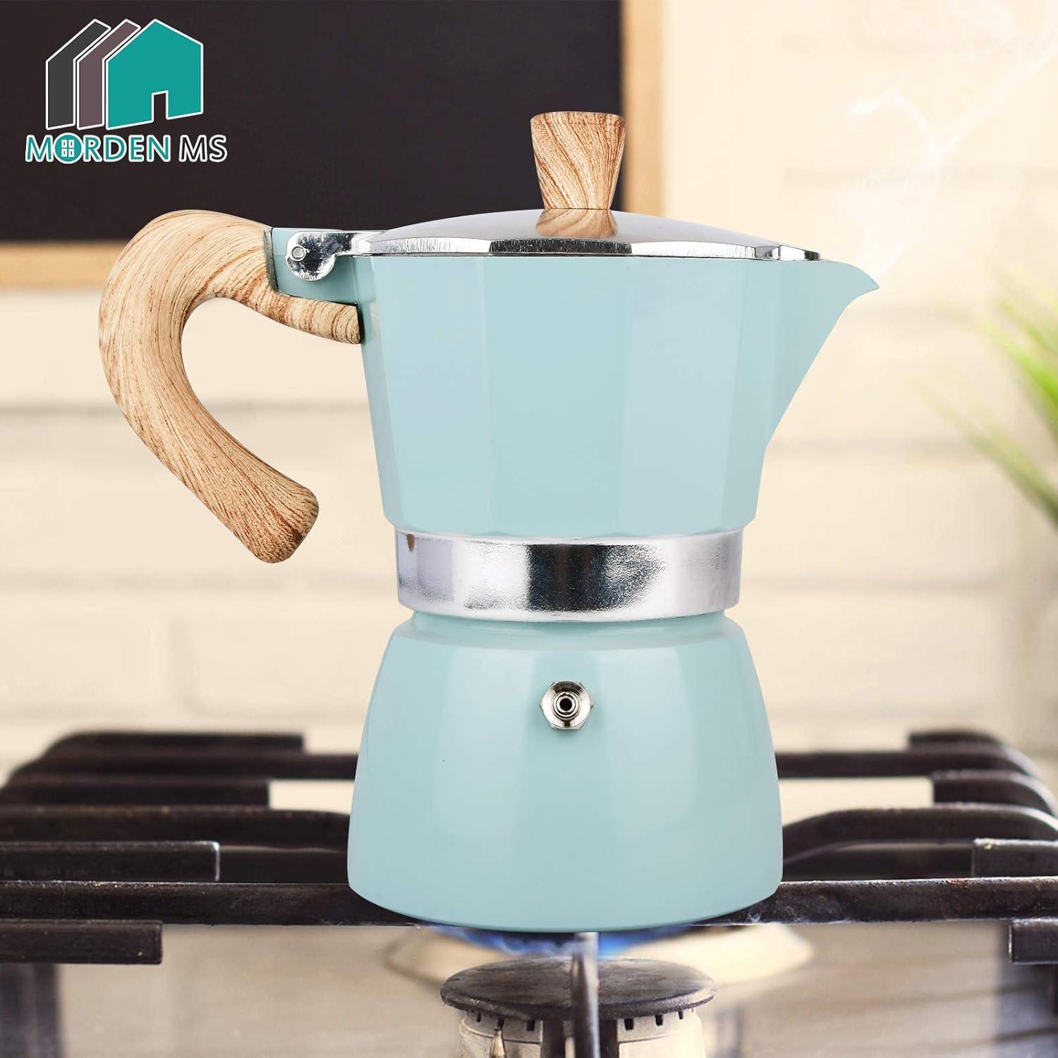 Cafetera Moka Pot MORDEN MS 6 Tazas Manual Azul 300ml