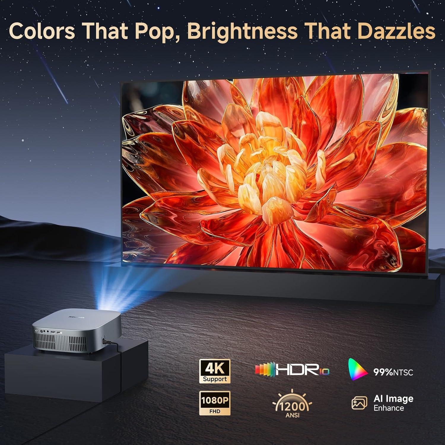 Proyector Kogata GC355 4K Corta Distancia WiFi Bluetooth 1200ANSI