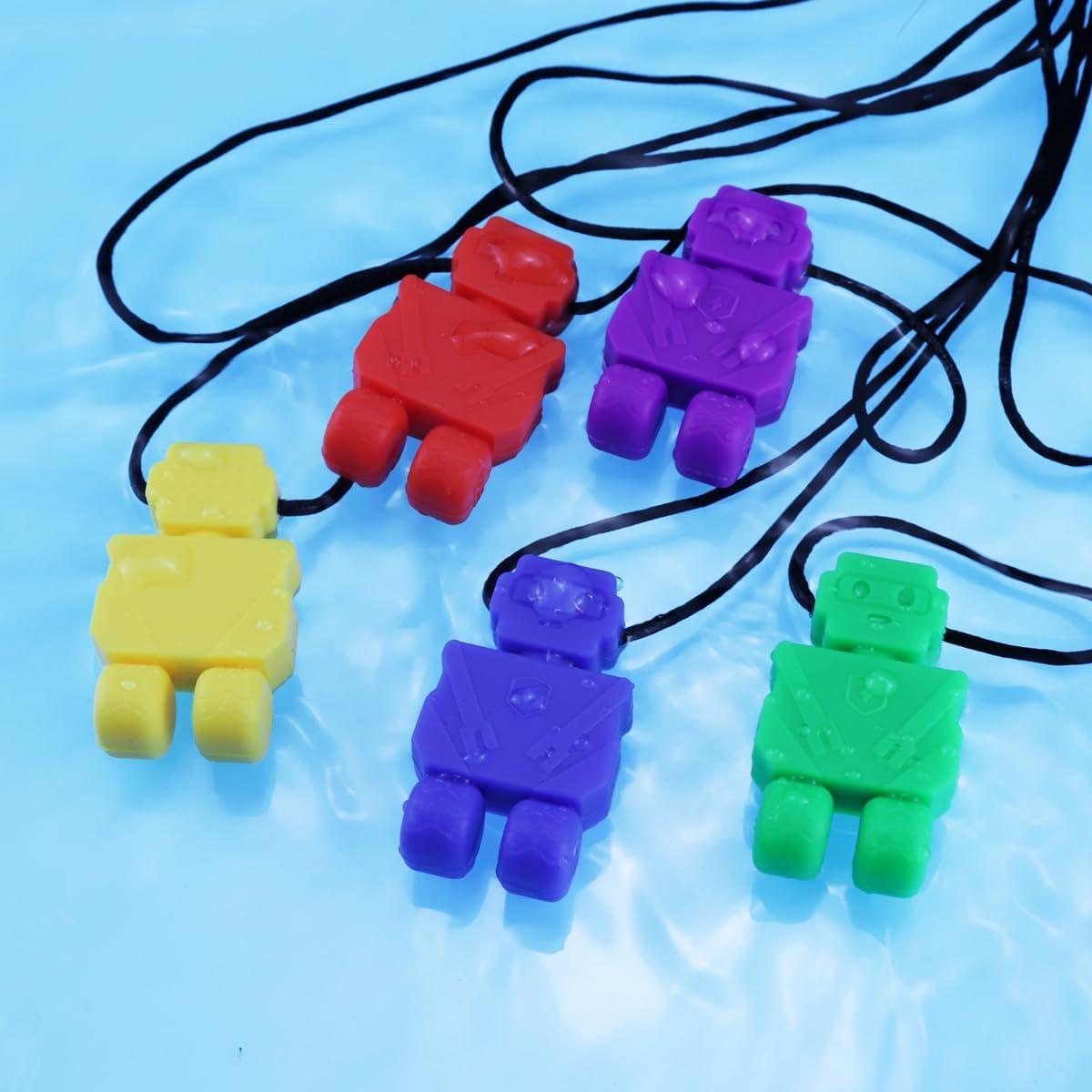 Collar Masticable Sensorial TUXEPOC 5 Piezas Robot para Niños