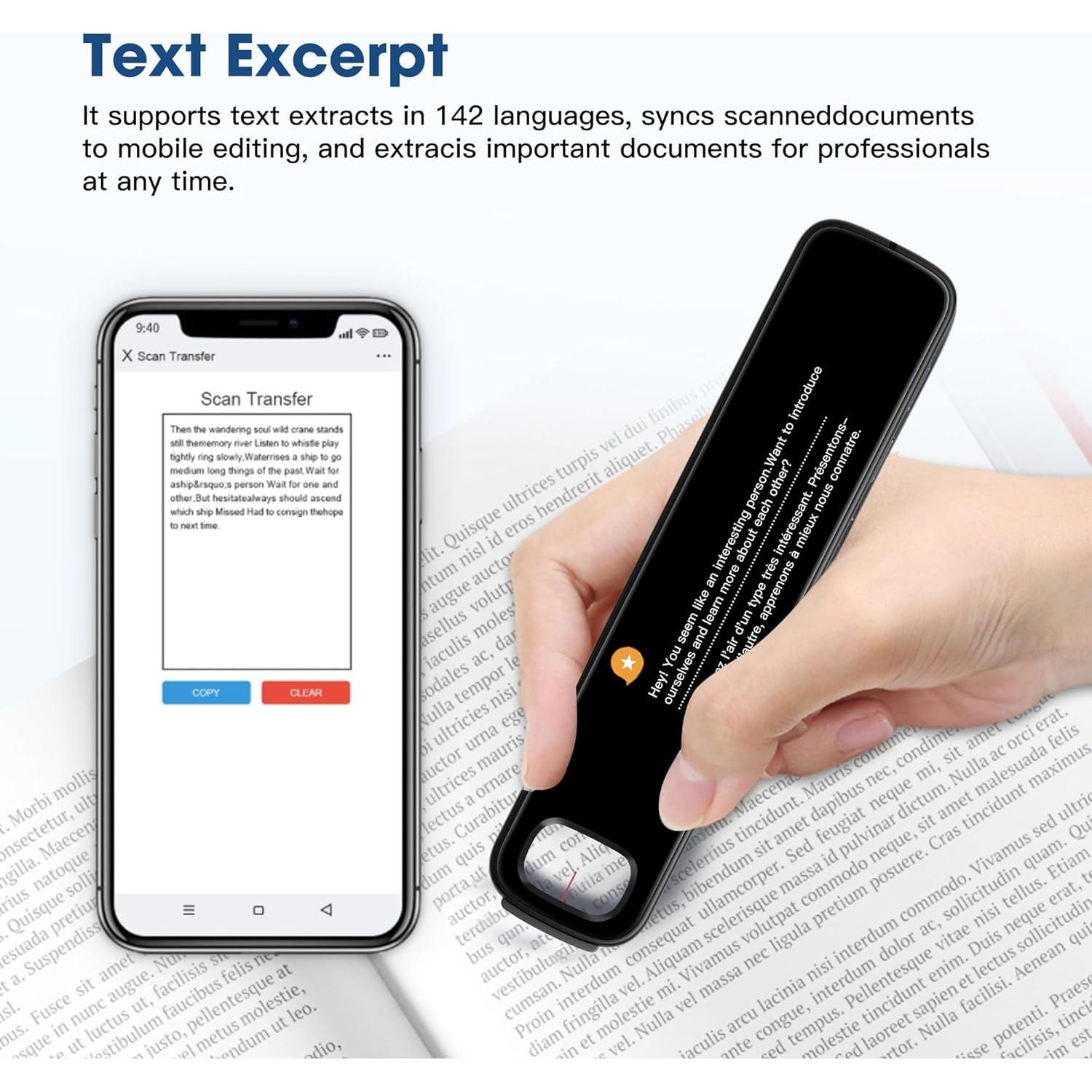 Bolígrafo Traductor E Teacher-TYF X10B 142 Idiomas Pantalla 3.71"