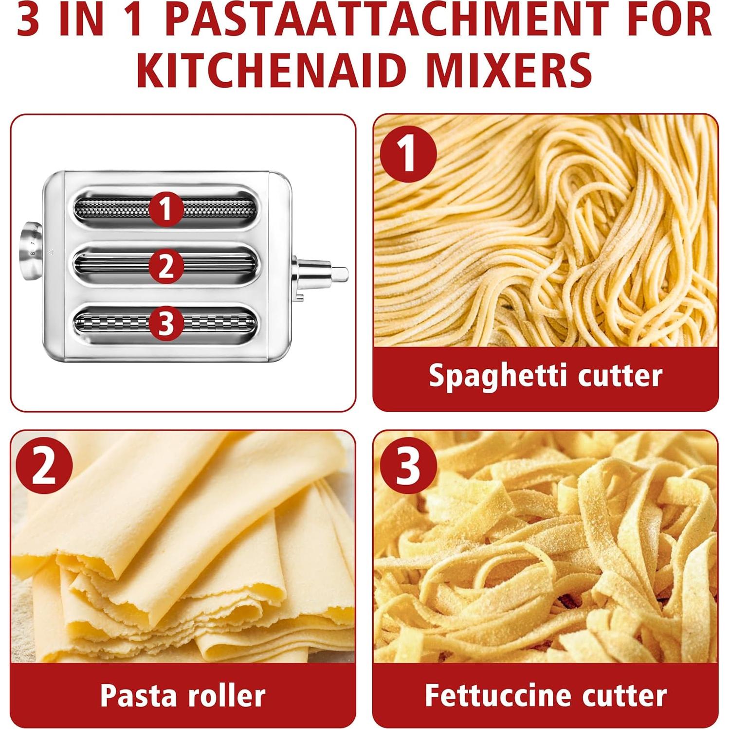 Accesorio de Pasta 3 en 1 COOKRA para Batidoras KitchenAid