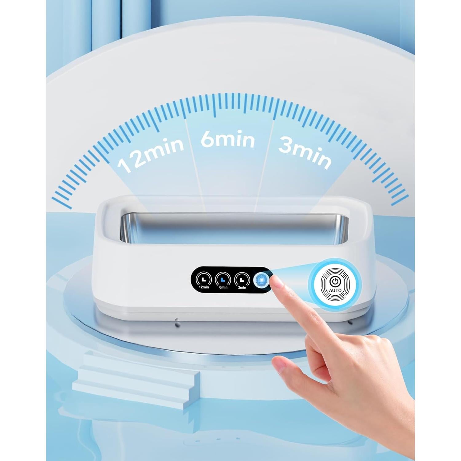 Limpiador Ultrasónico Inteligente Walpreson 650ml Acero Inoxidable