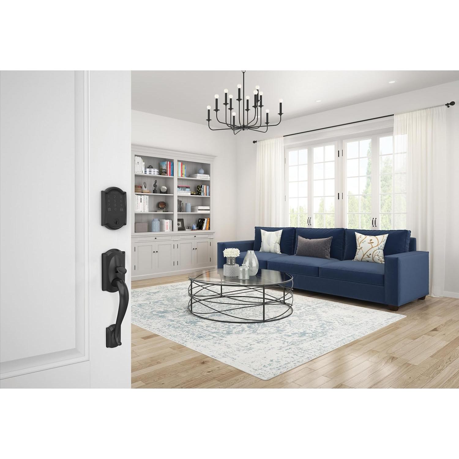 Cerradura Inteligente Schlage Encode Camelot WiFi, Negro Mate