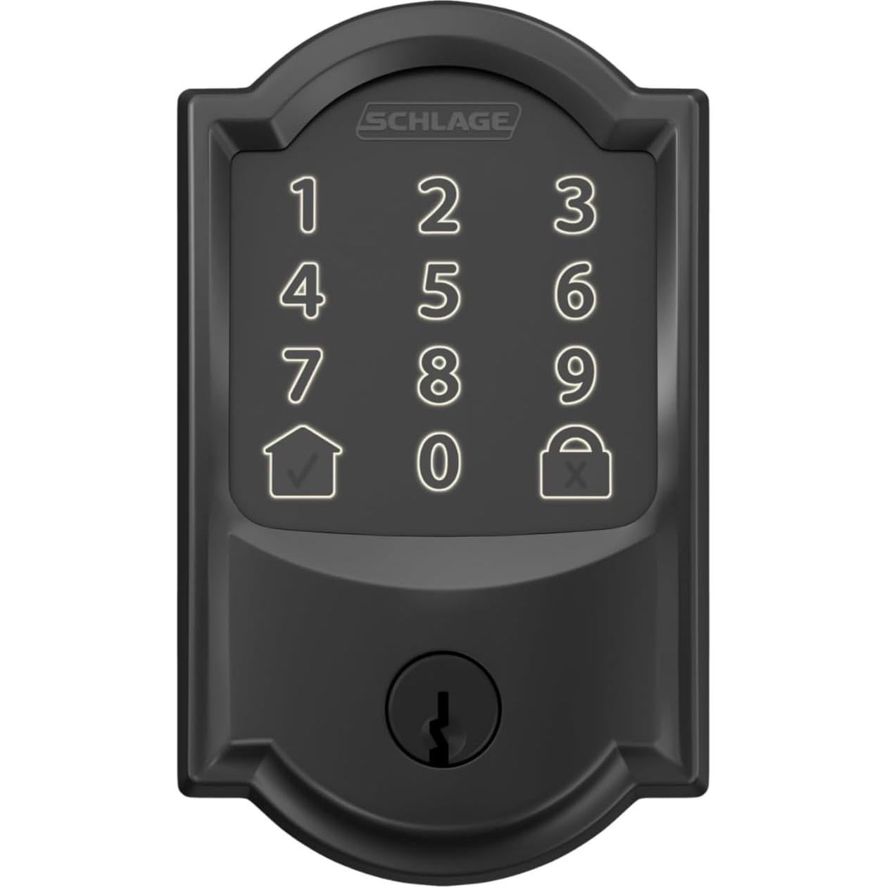 Cerradura Inteligente Schlage Encode Camelot WiFi, Negro Mate