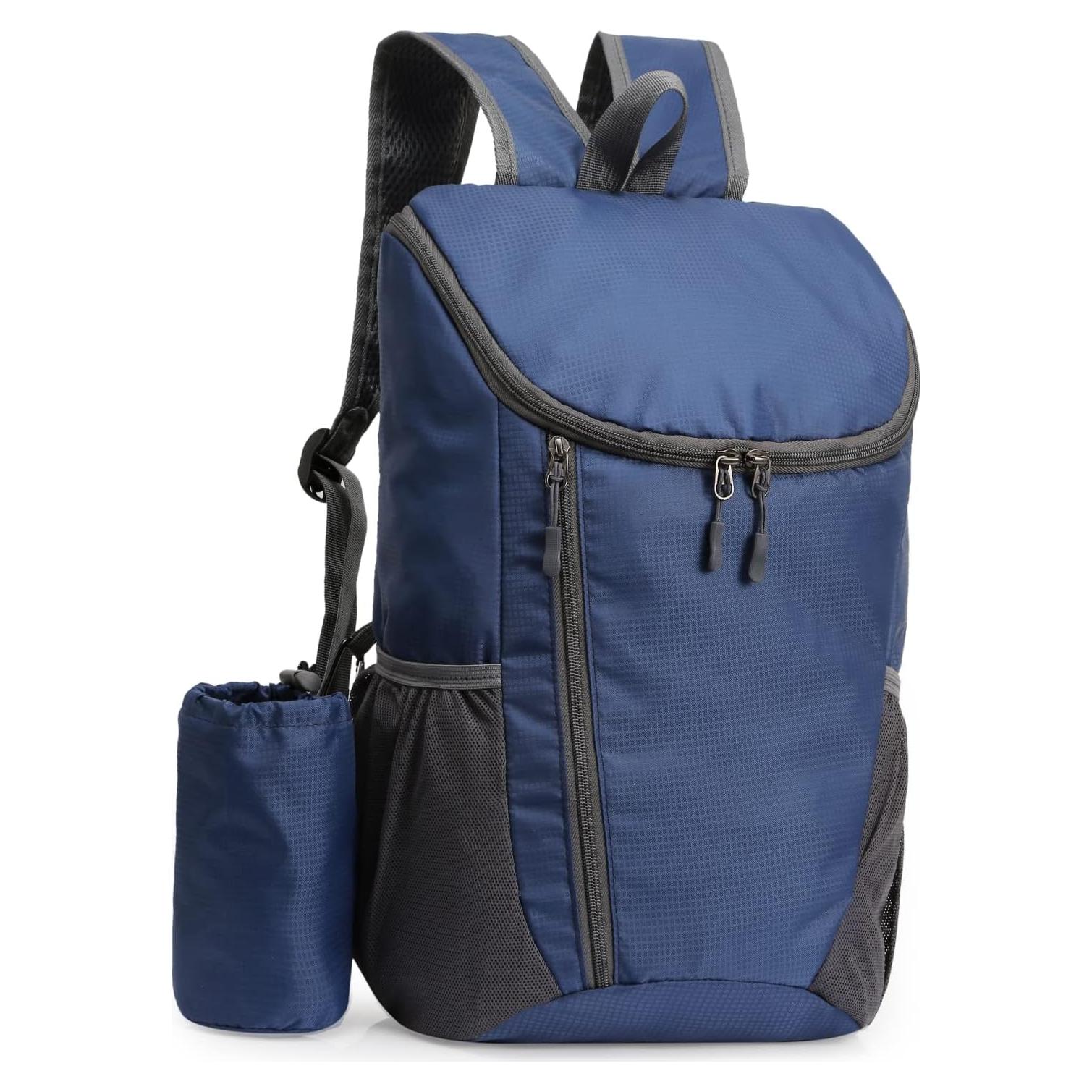 Mochila de Senderismo DOVO 20L Impermeable Azul Plegable