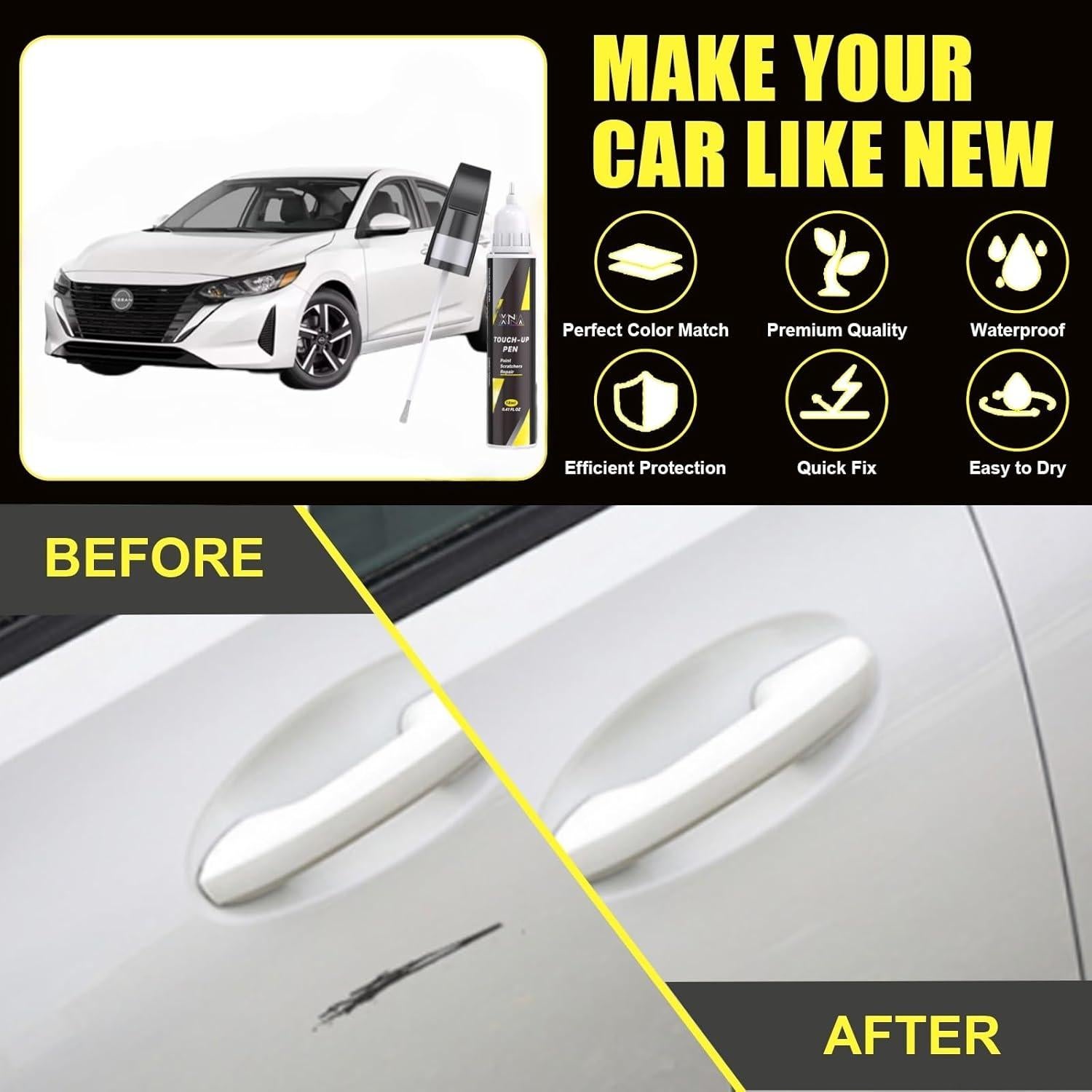 Lápiz de Pintura XNA Aspen White TriCoat para Nissan 12ml