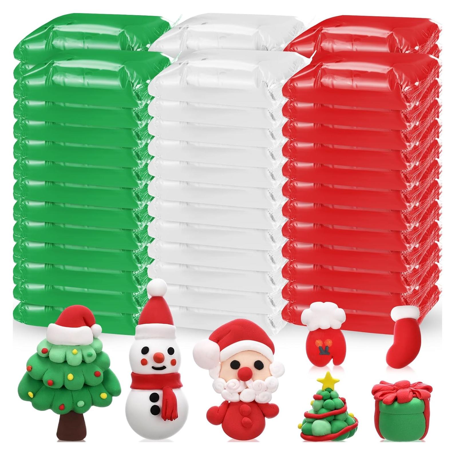 72 Piezas Arcilla Secado al Aire VioraWhite 1.2kg Color Navidad