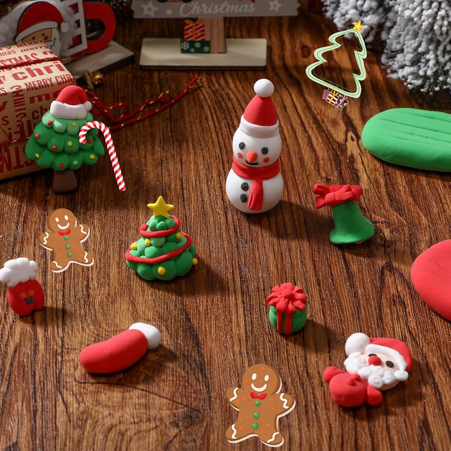 72 Piezas Arcilla Secado al Aire VioraWhite 1.2kg Color Navidad