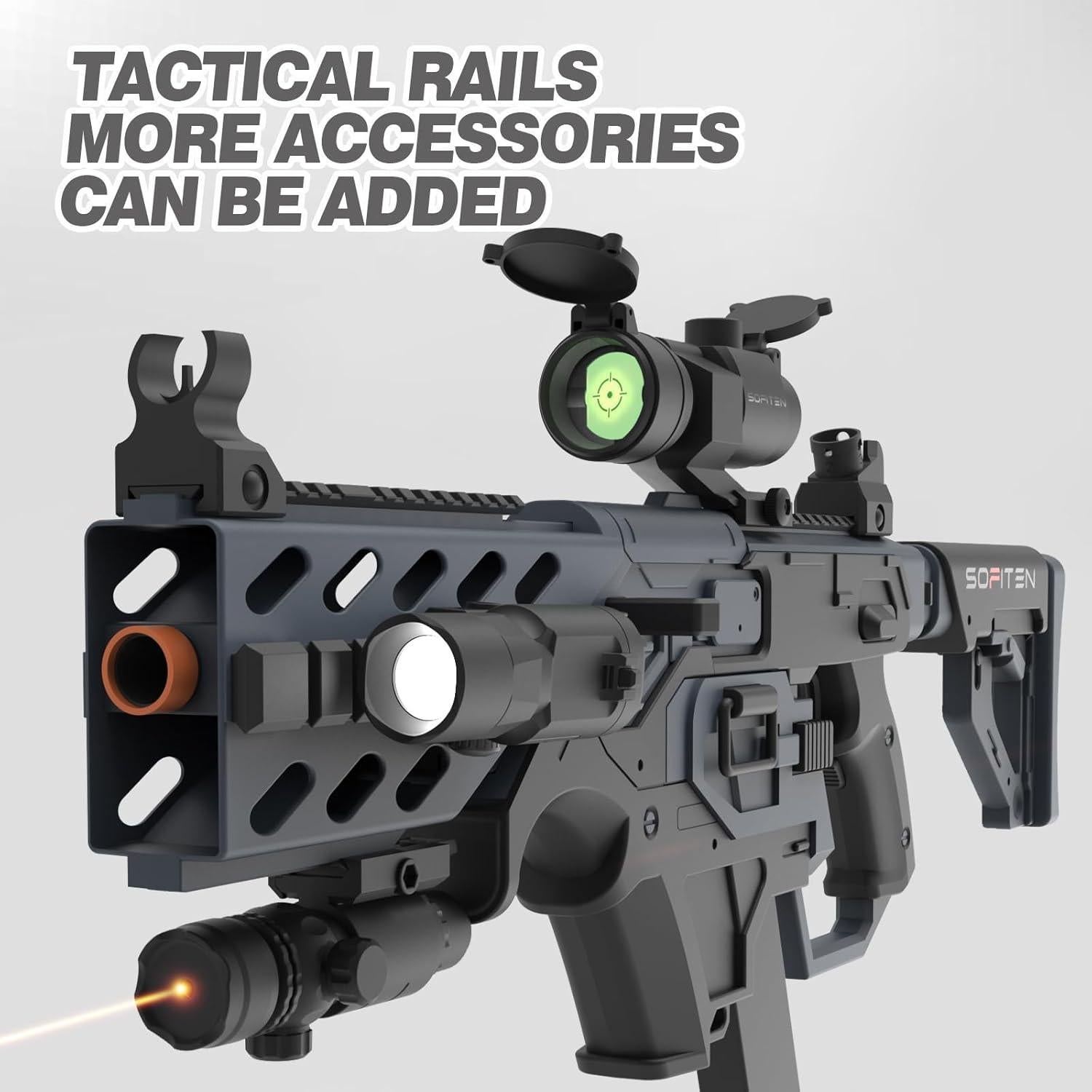 Pistola de espuma SOFITEN Viktor con chaleco y 120 dardos