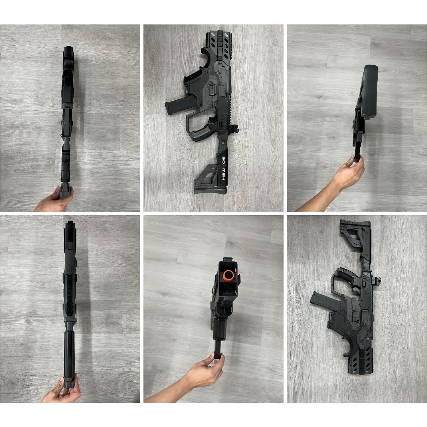 Pistola de espuma SOFITEN Viktor con chaleco y 120 dardos