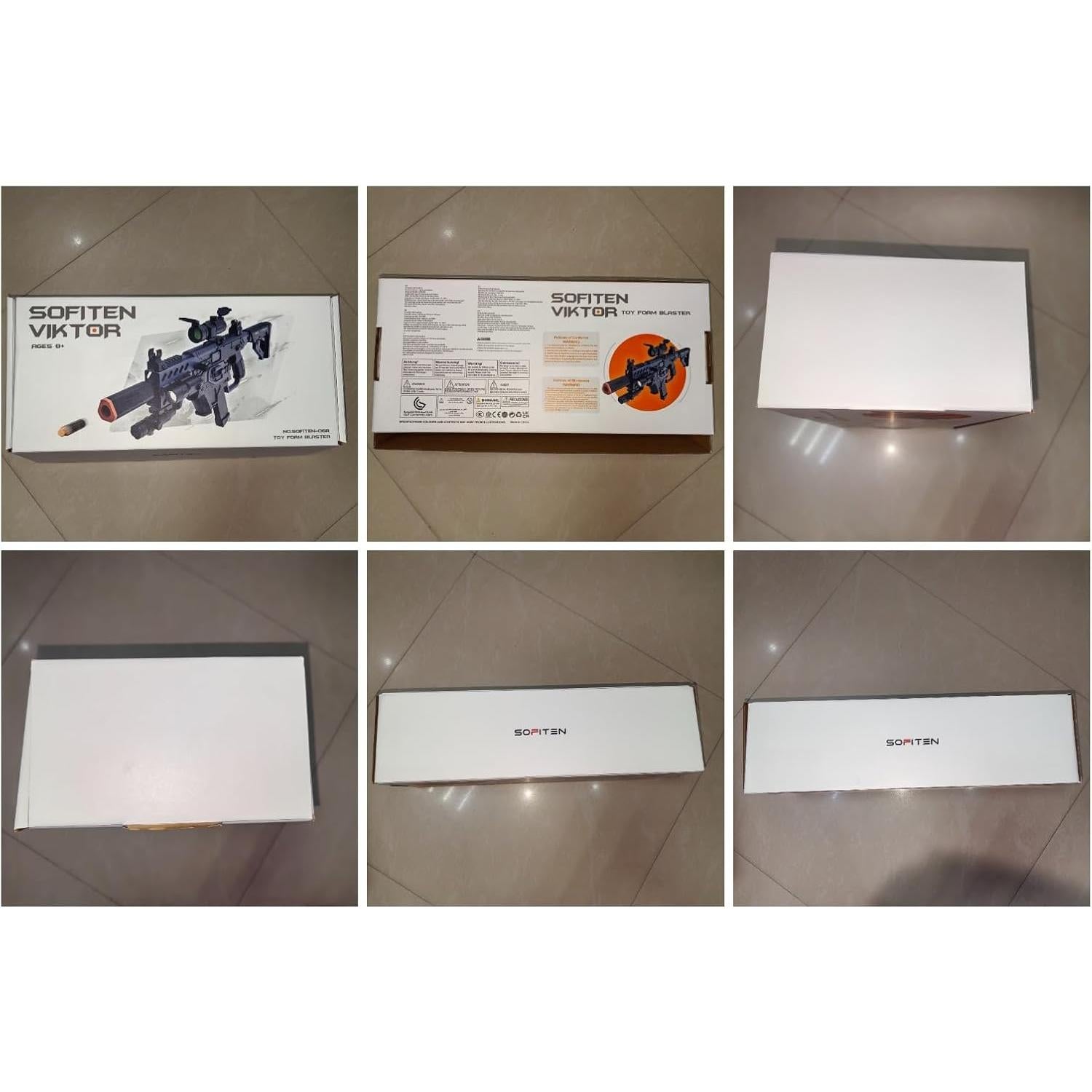 Pistola de espuma SOFITEN Viktor con chaleco y 120 dardos