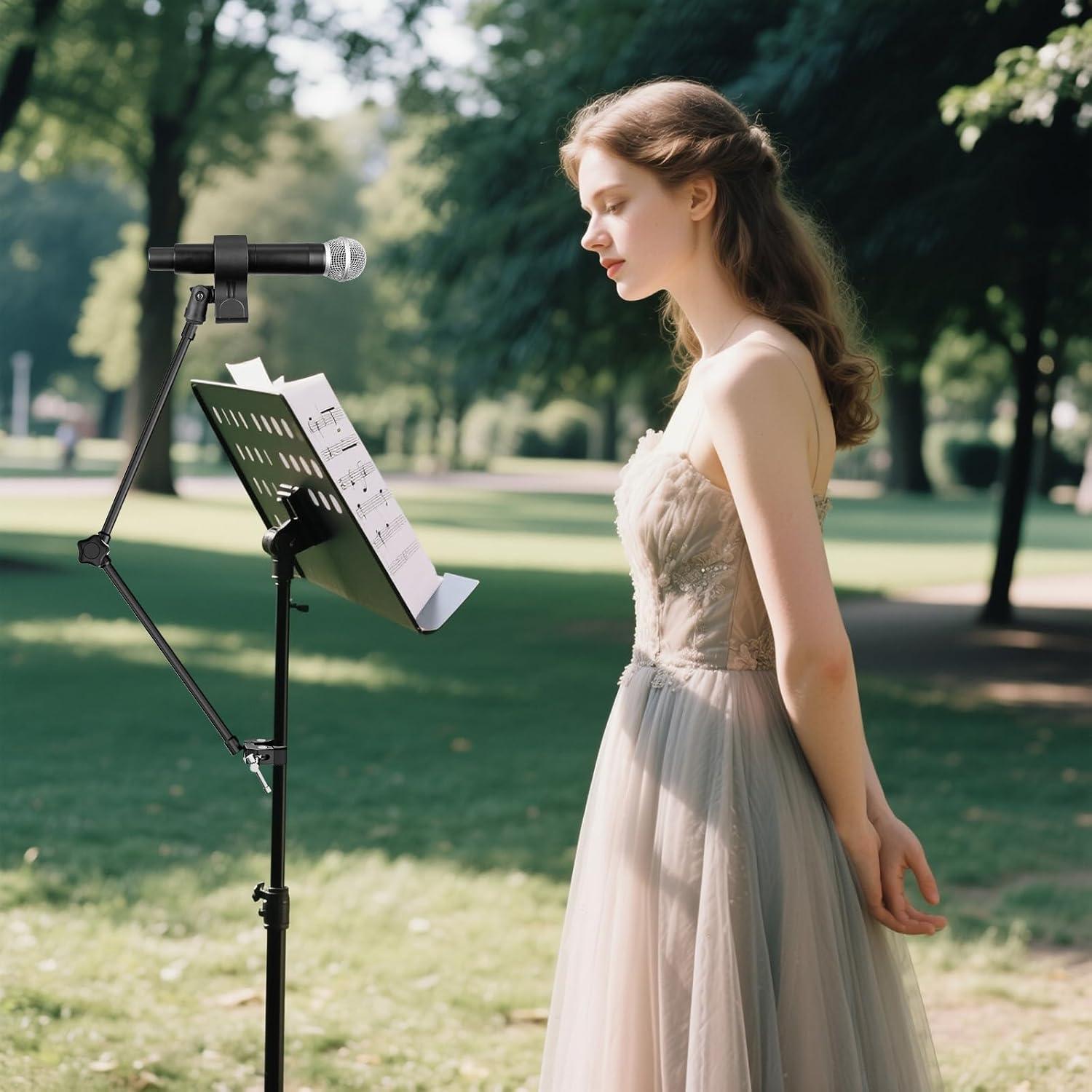 Soporte de Micrófono Brazo Mágico Ajustable 54.5 cm Negro