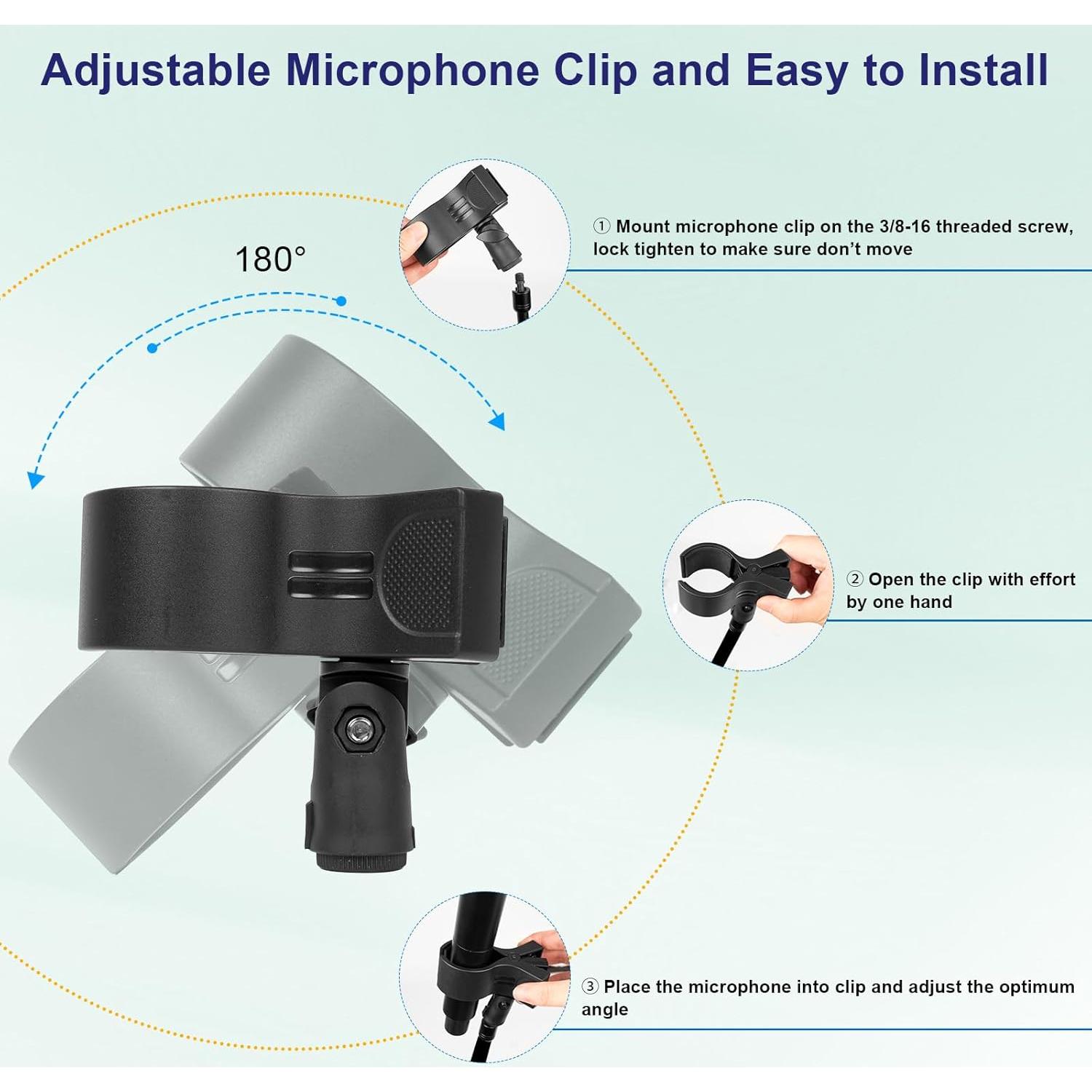 Soporte de Micrófono Brazo Mágico Ajustable 54.5 cm Negro