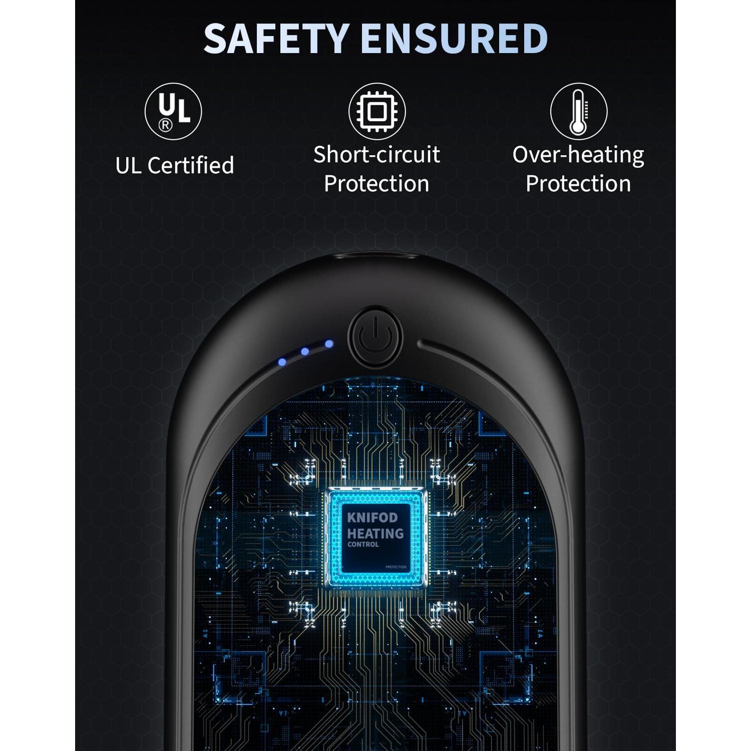 Calentadores de Manos Recargables KNIFOD AOY-712 6000mAh