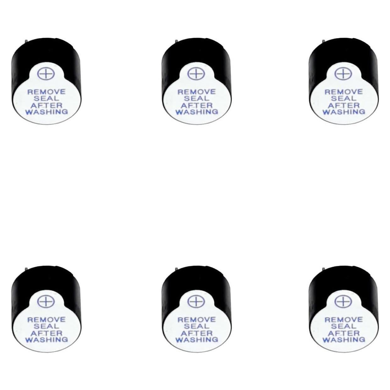 6 Zumbadores Electrónicos Activos 12V DHSKZRMJ 12x9.5mm