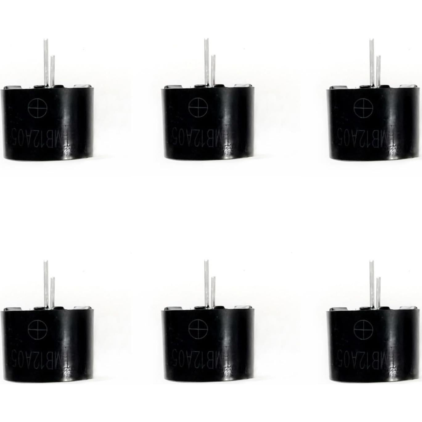 6 Zumbadores Electrónicos Activos 12V DHSKZRMJ 12x9.5mm