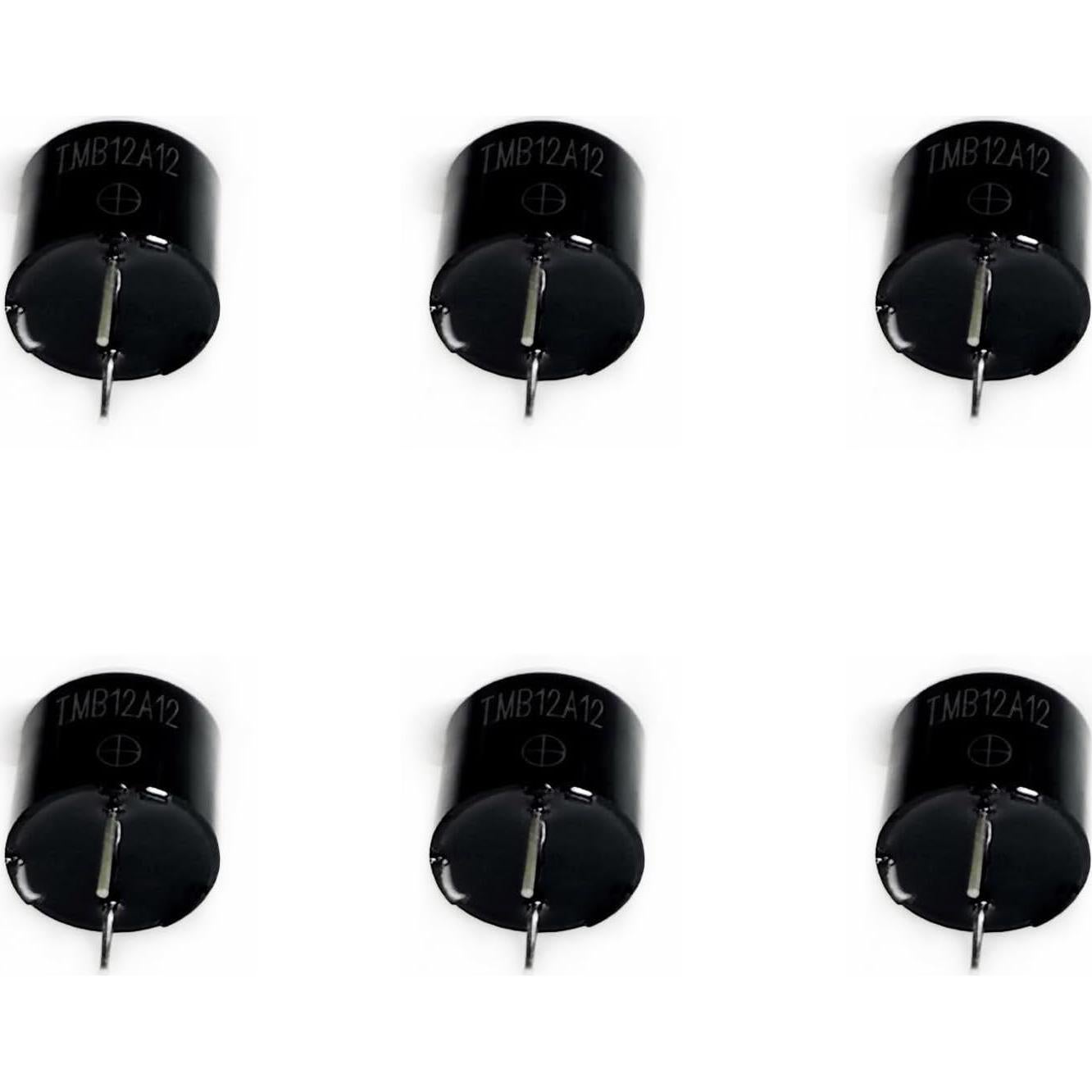 6 Zumbadores Electrónicos Activos 12V DHSKZRMJ 12x9.5mm