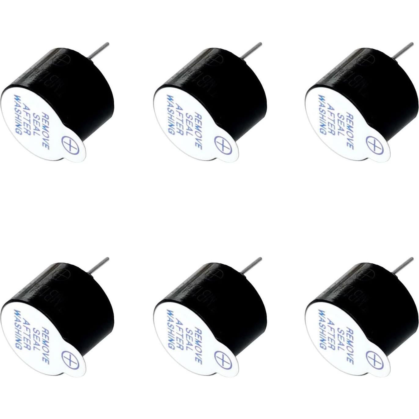 6 Zumbadores Electrónicos Activos 12V DHSKZRMJ 12x9.5mm