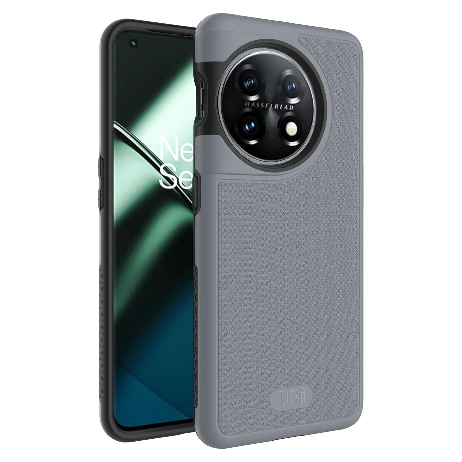 Funda TUDIA DualShield Grip para OnePlus 11 5G - Gris