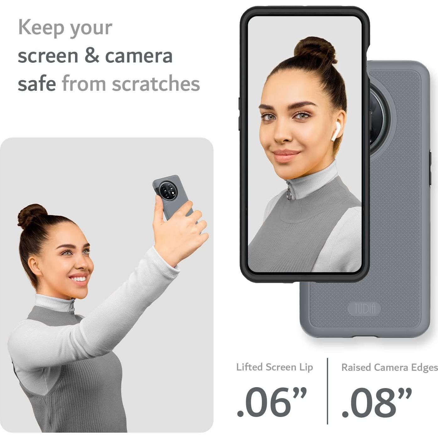 Funda TUDIA DualShield Grip para OnePlus 11 5G - Gris