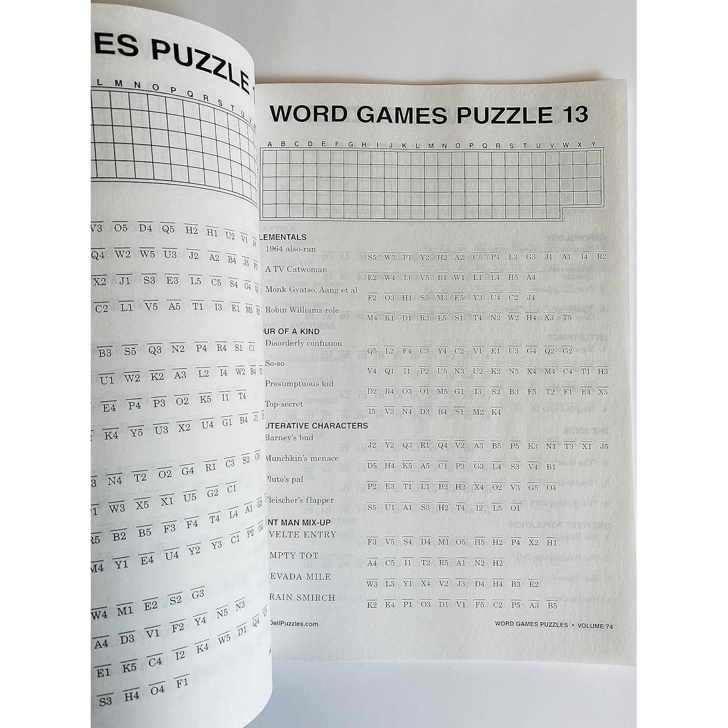 Juegos de Palabras Puzzles Penny Press Vol. 73 y 74 - 110 Páginas