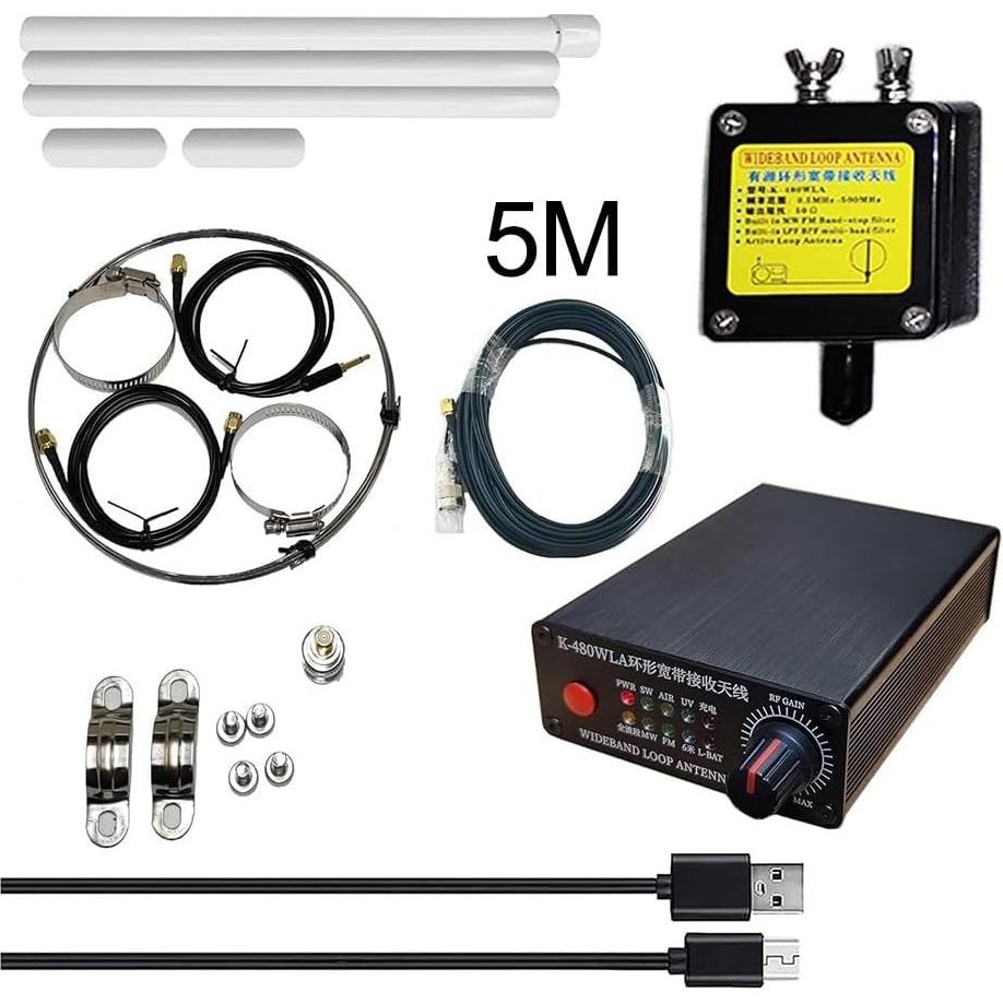 Antena K-480WLA Portátil Banda Completa 500KHz-1GHz 30dB