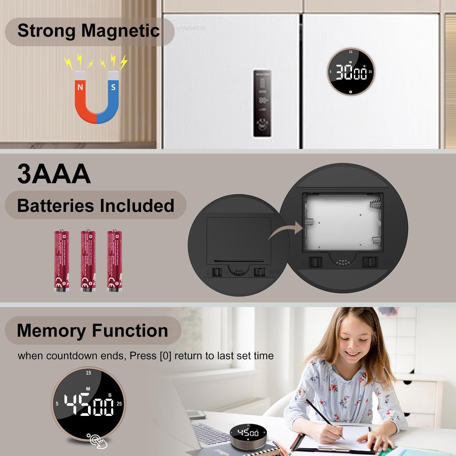 Temporizador de Cocina Digital Conree JW-3102-03 LED 99 Min