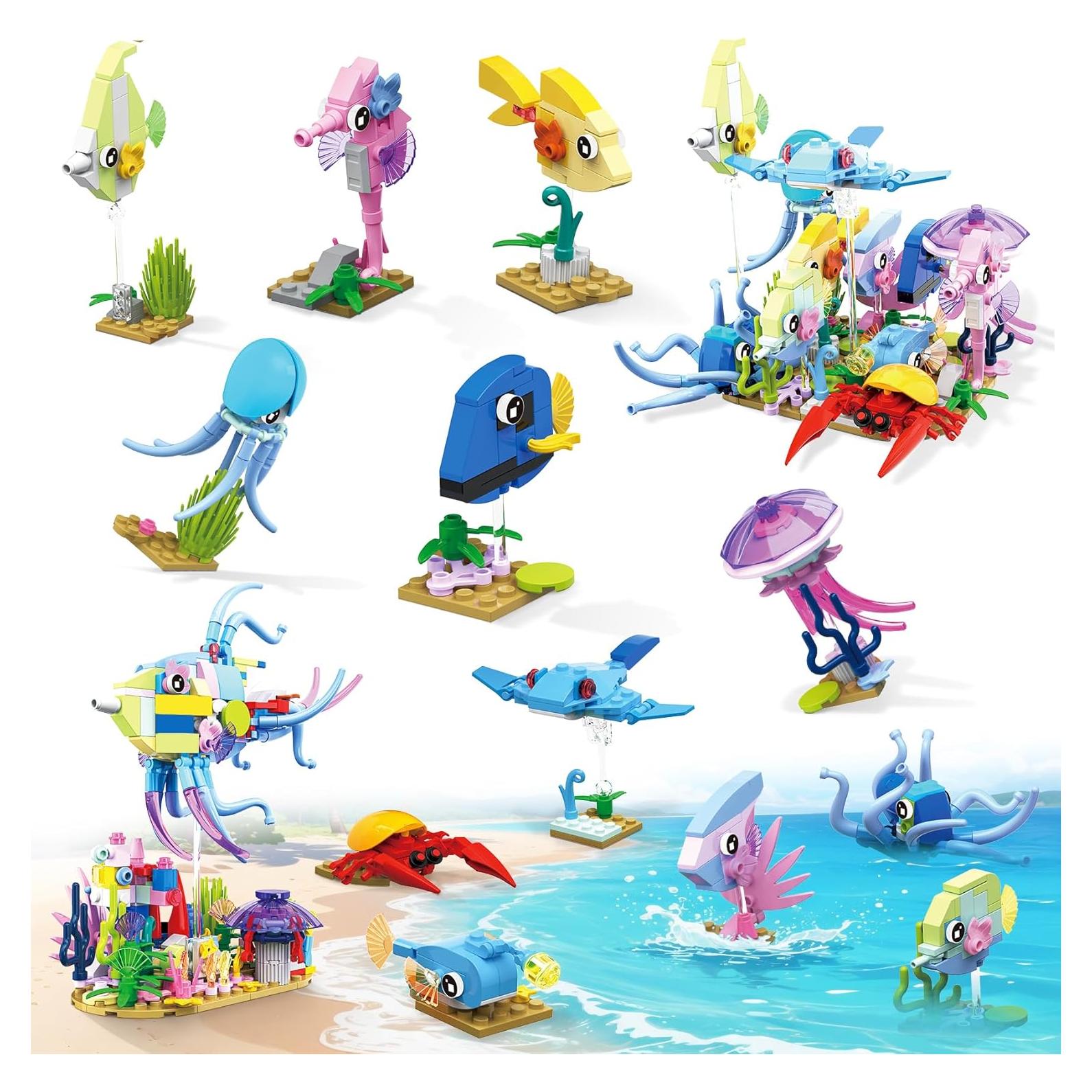 Set de Construcción Creativa BeepZipp Mini Mundo Marino 12 en 2