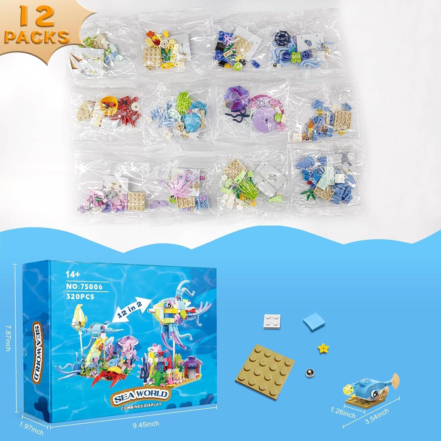 Set de Construcción Creativa BeepZipp Mini Mundo Marino 12 en 2