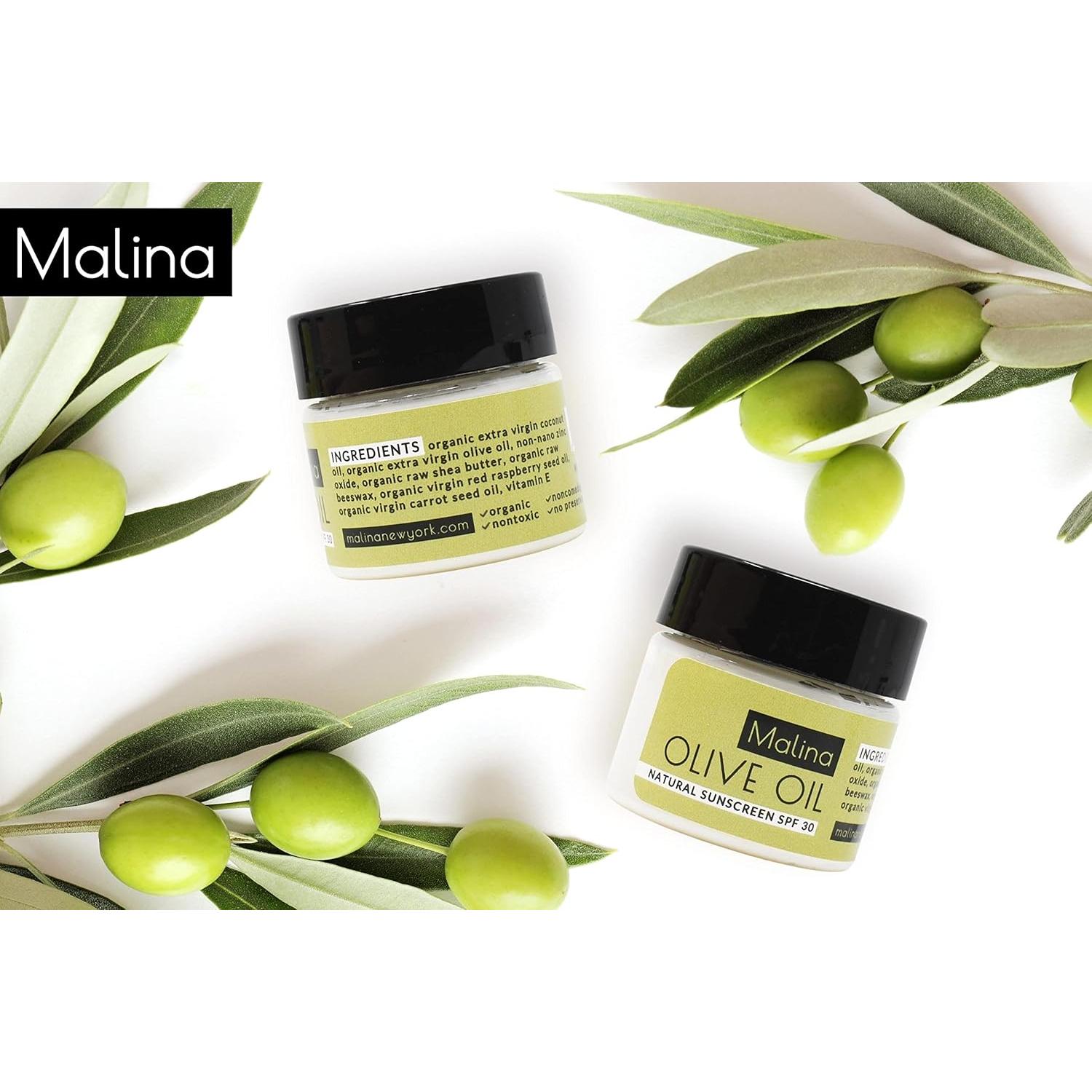 Aceite de Oliva Orgánico Malina™ Protector Solar SPF 30+ 14.79 ml