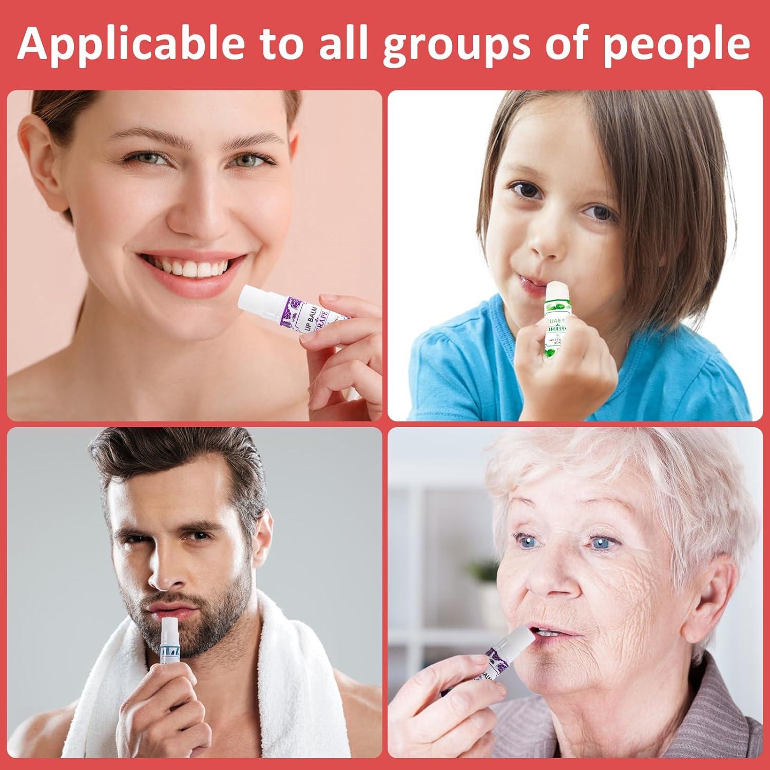 Paquete de 16 Balsamos Labiales Naturales VISRIE con Vitamina E