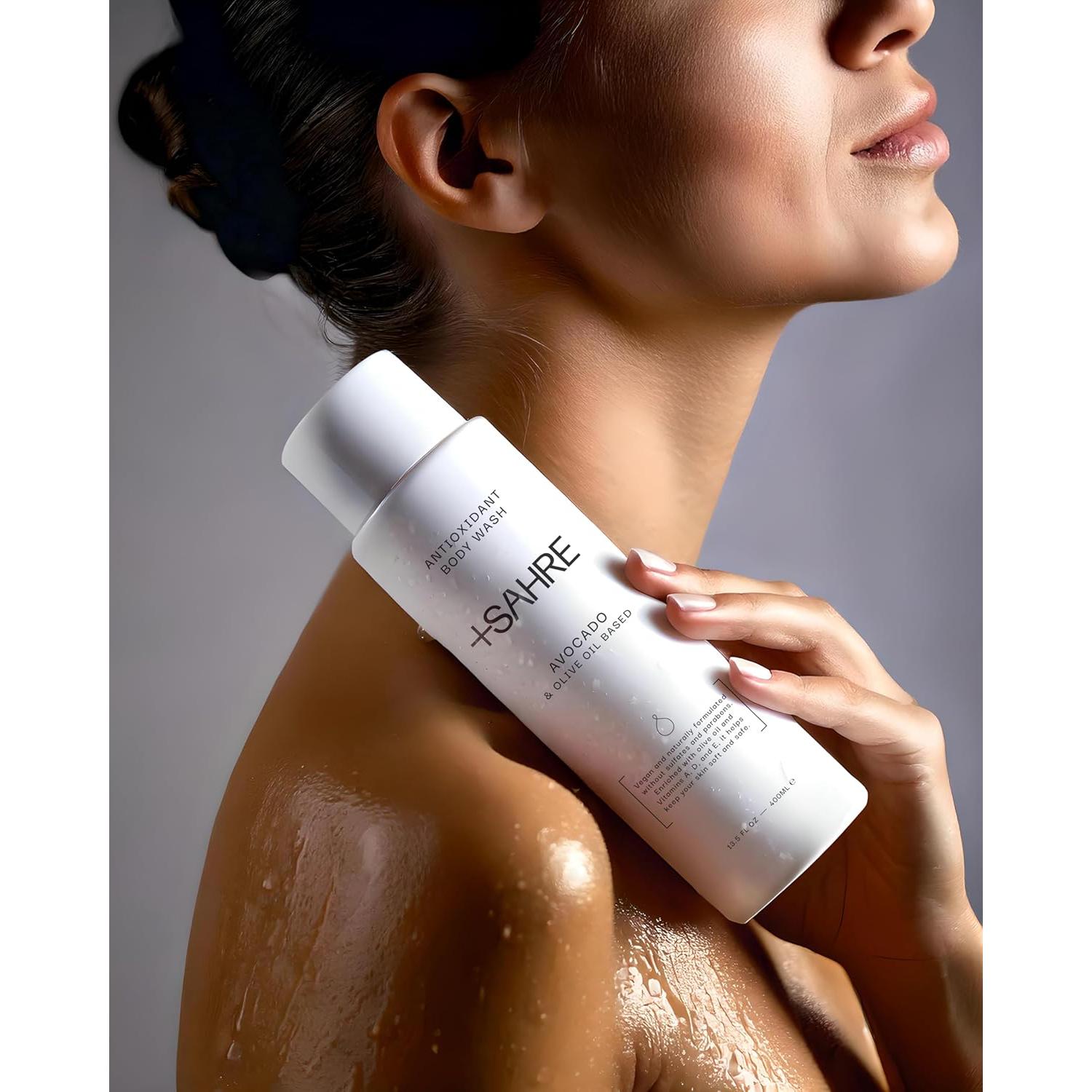 Gel de Ducha Natural Sahre 400ml - Aceite de Oliva y Aguacate