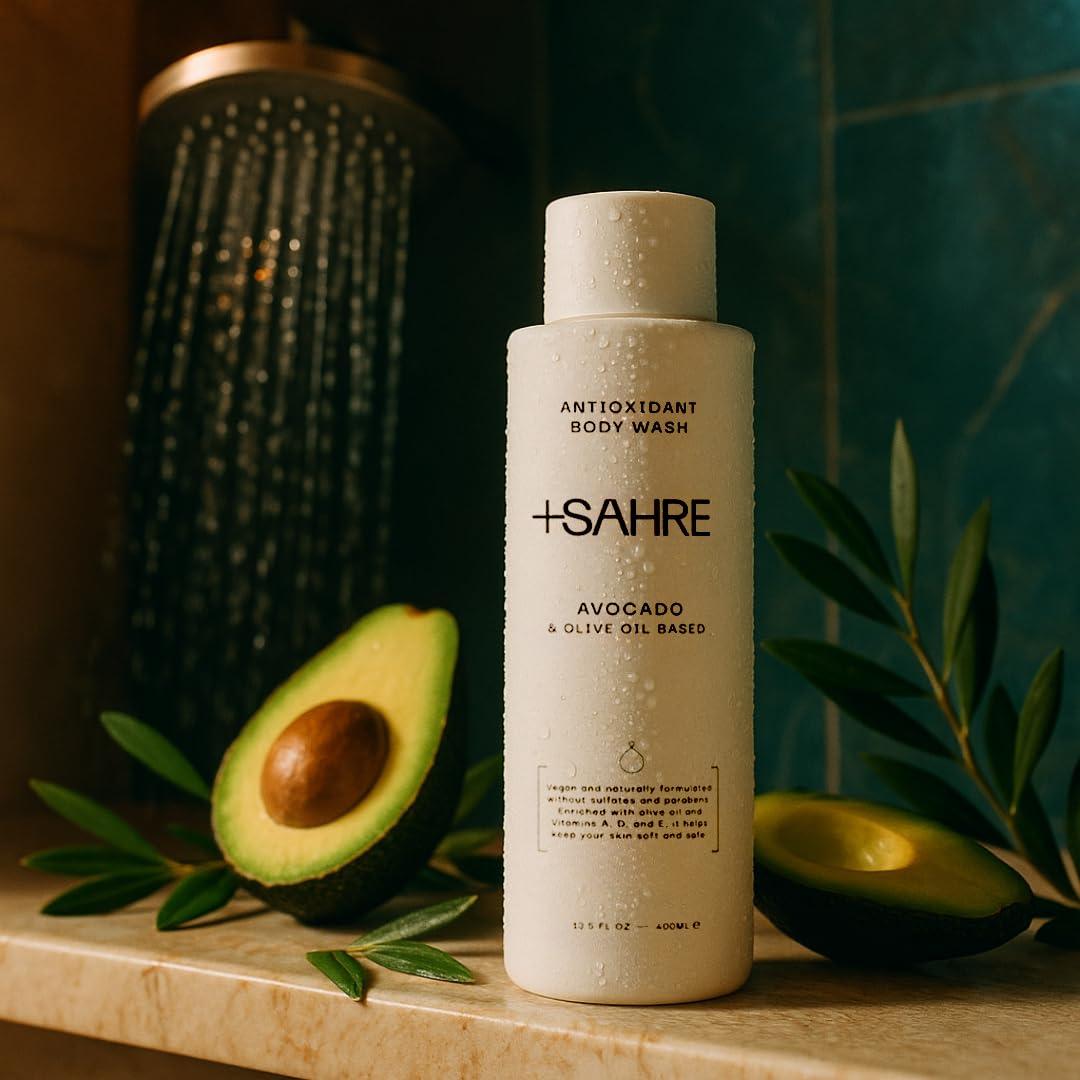 Gel de Ducha Natural Sahre 400ml - Aceite de Oliva y Aguacate