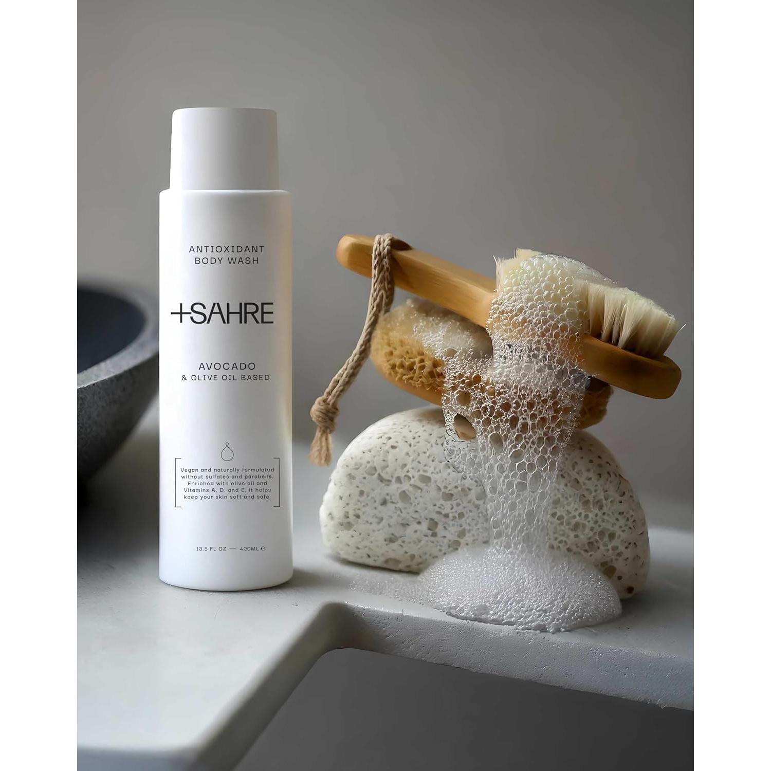 Gel de Ducha Natural Sahre 400ml - Aceite de Oliva y Aguacate