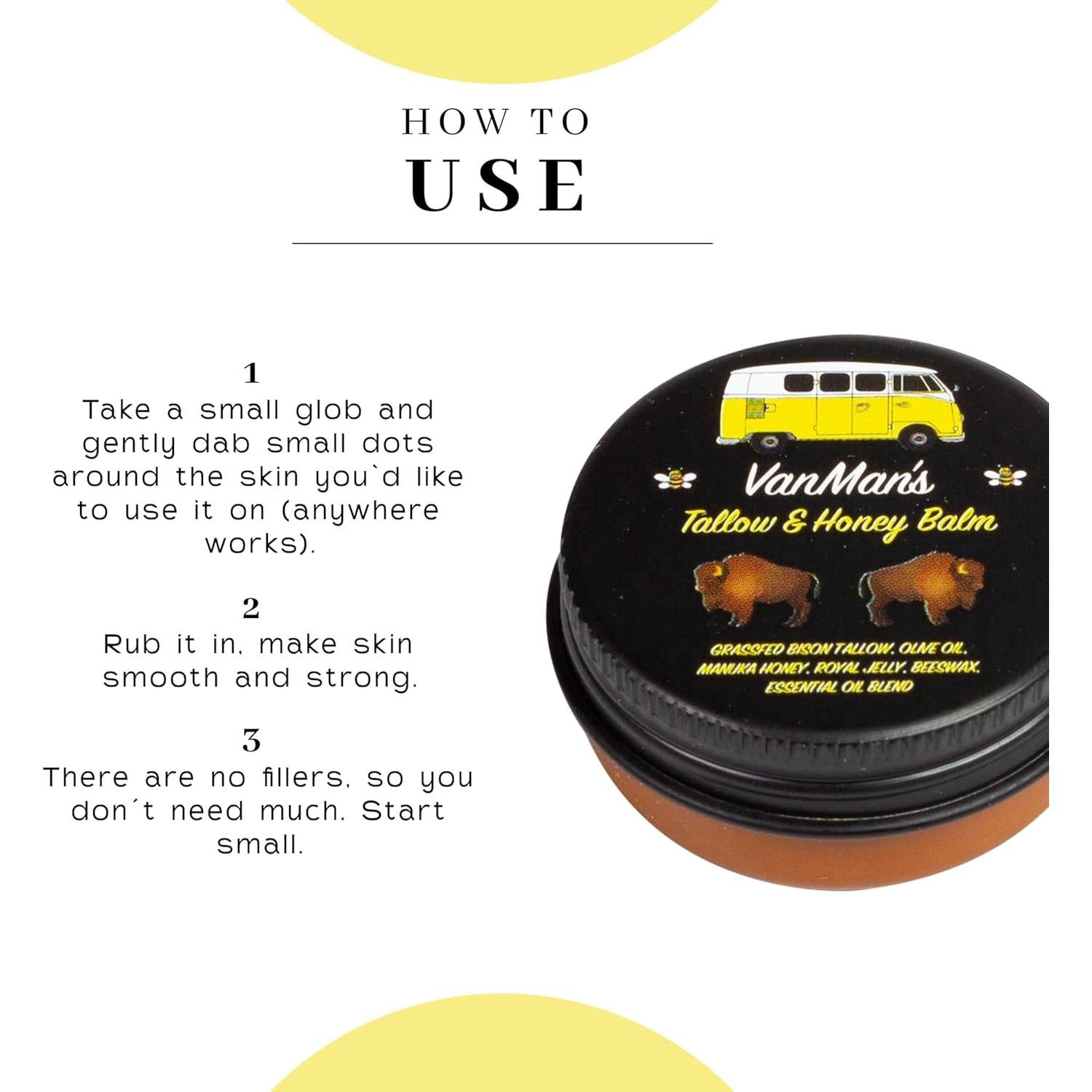 Bálsamo de Grasa de Bisonte Vanman 7.09g - Cuidado Piel Seca