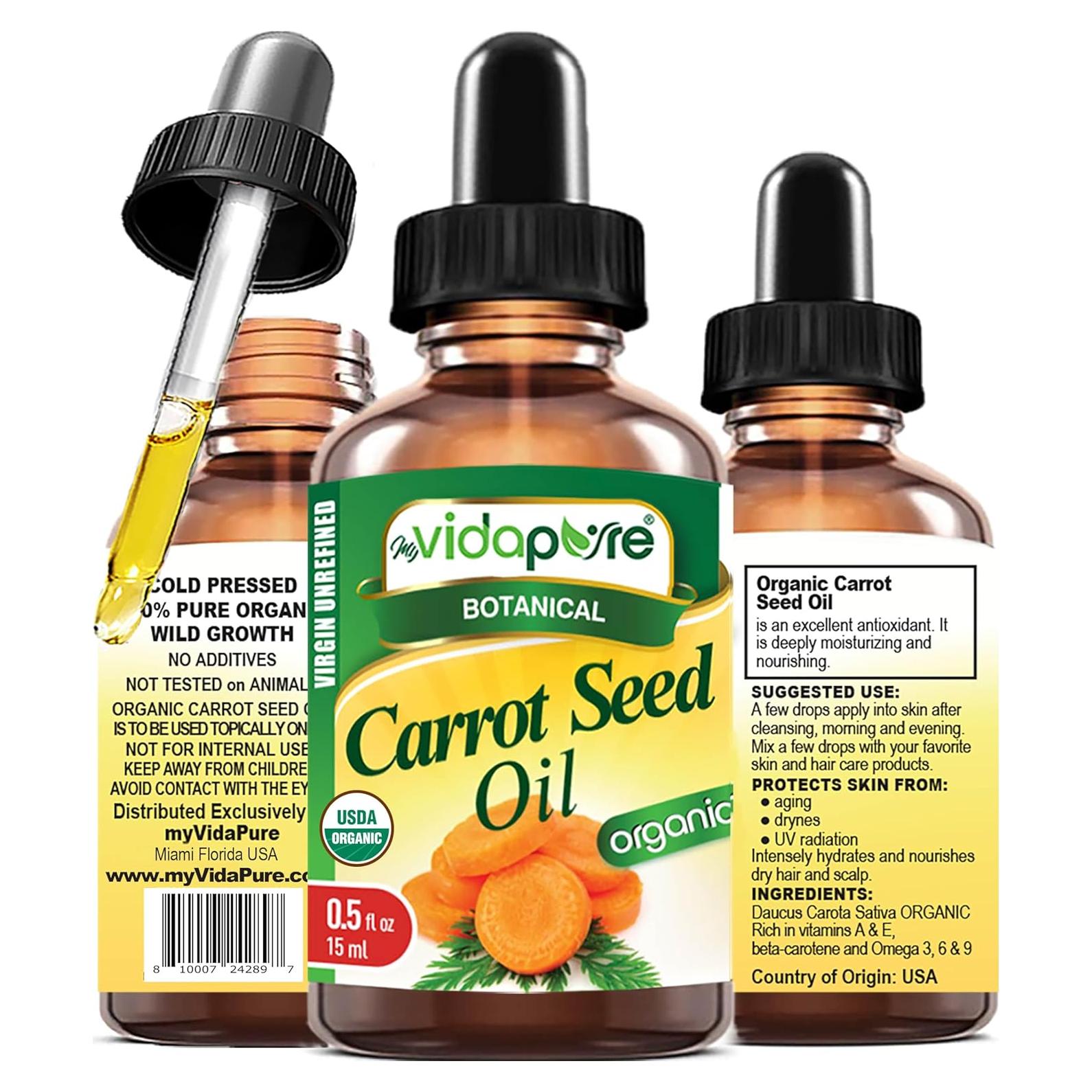 Aceite de Semilla de Zanahoria Orgánico myVidaPure 14.79 ml