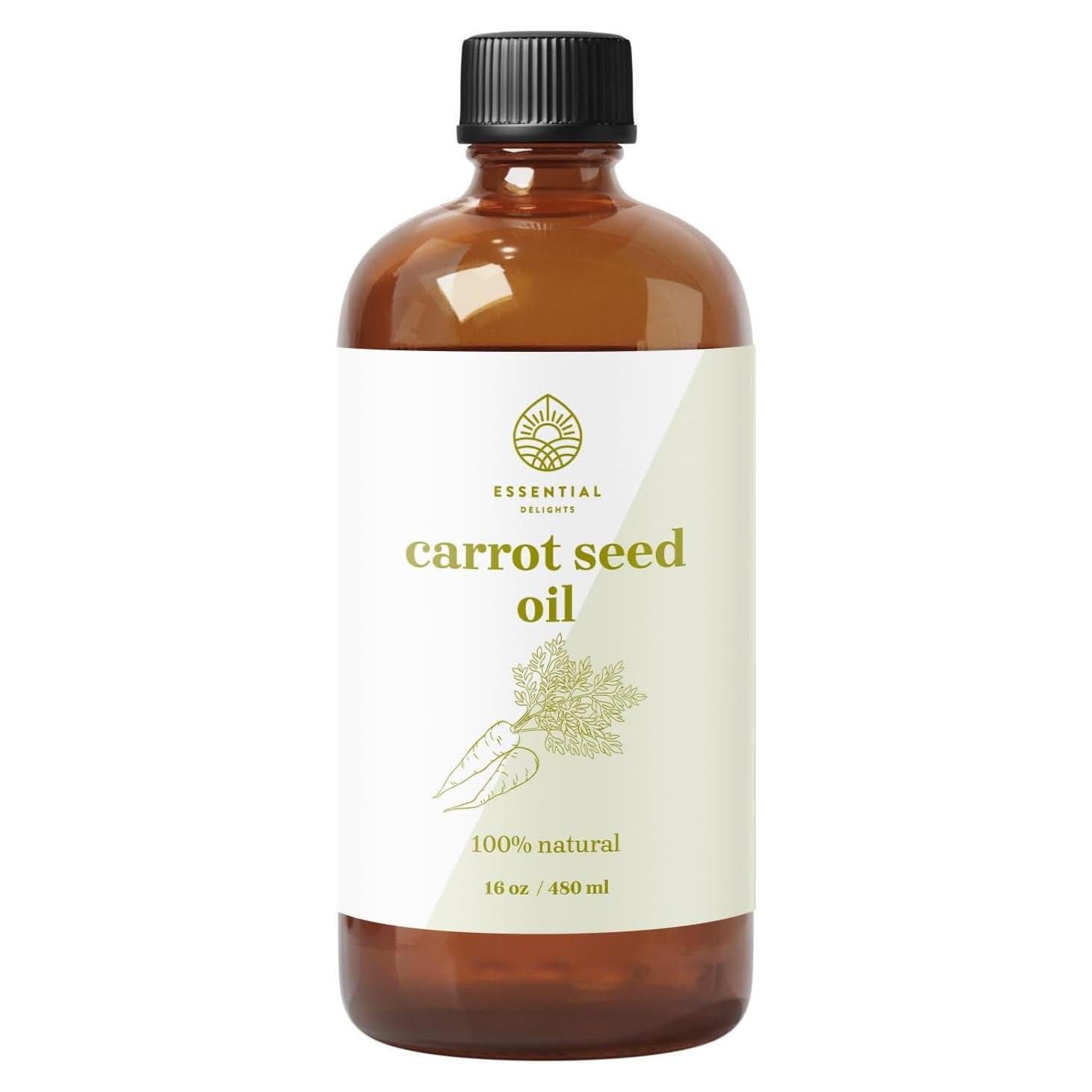 Aceite Portador de Semilla de Zanahoria Essential Delights 473 ml - Vegano