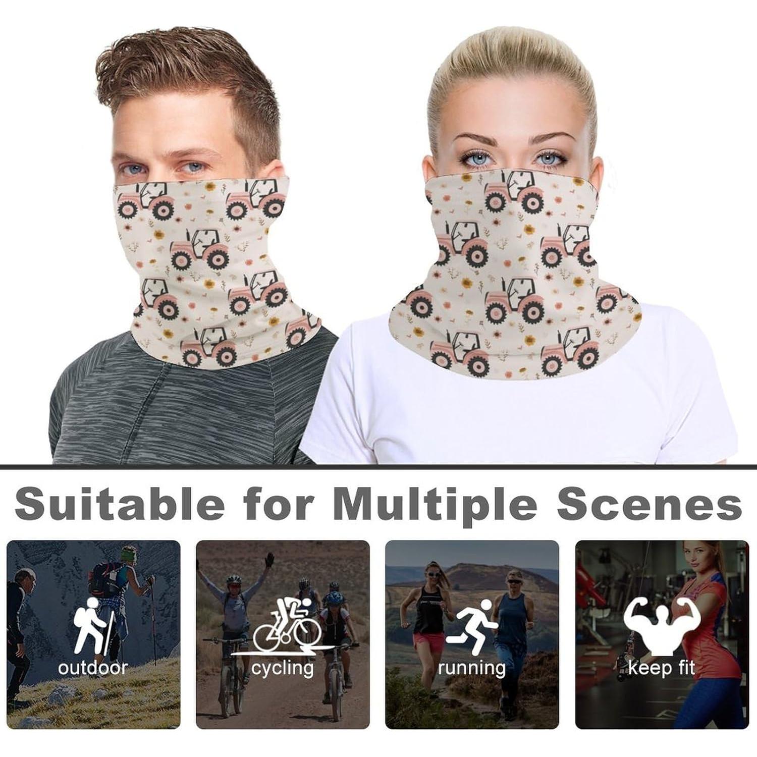 Máscara Facial Colorida para Adultos - Protección UV y Polvo