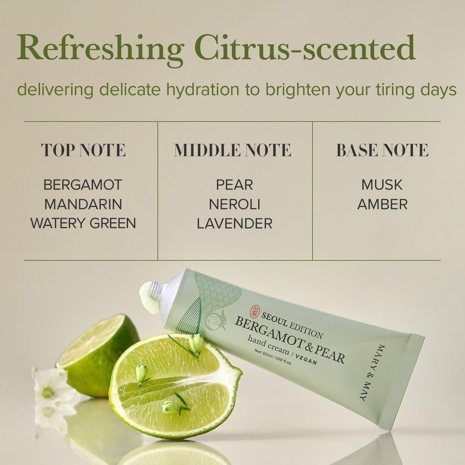 Crema de Manos Mary&May Bergamota y Pera 80g Vegana