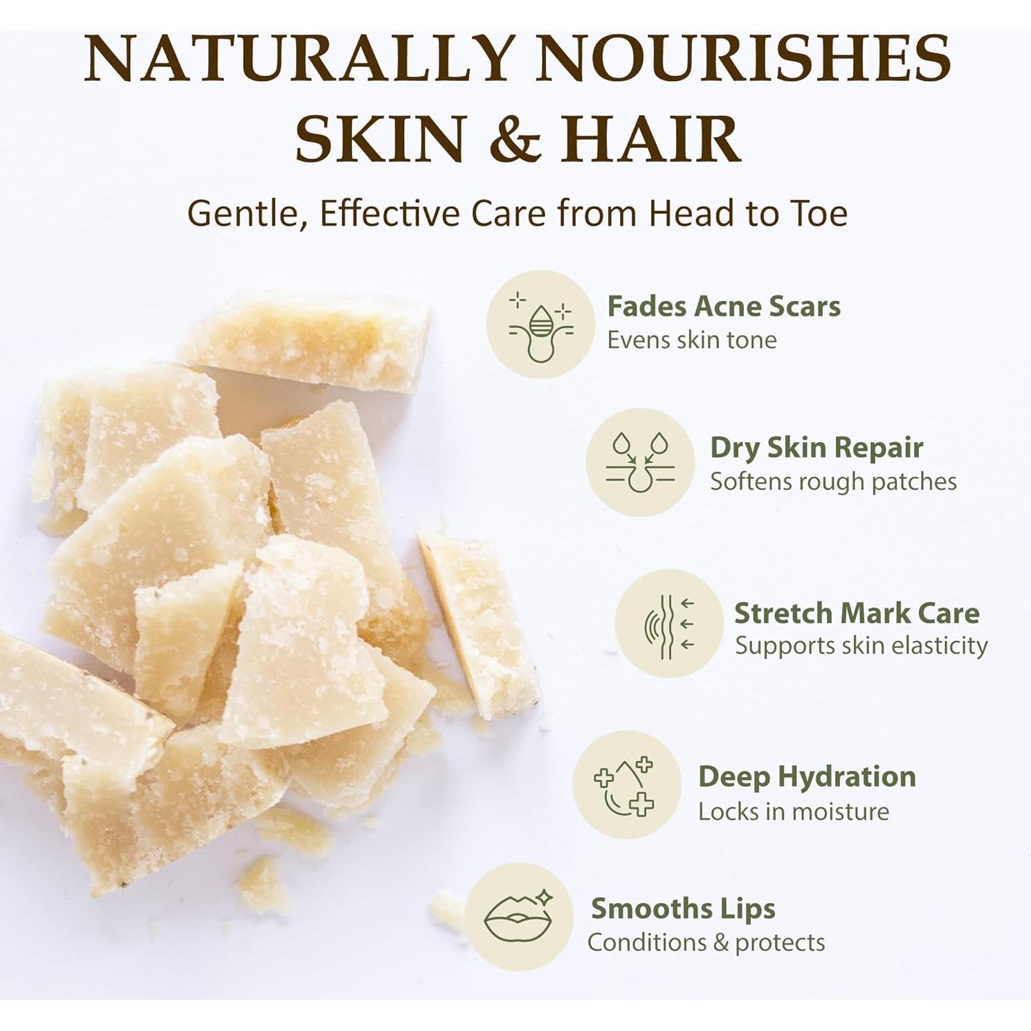 Manteca de Cacao Cruda Era of Nature 226.8g - Hidratación Piel y Cabello