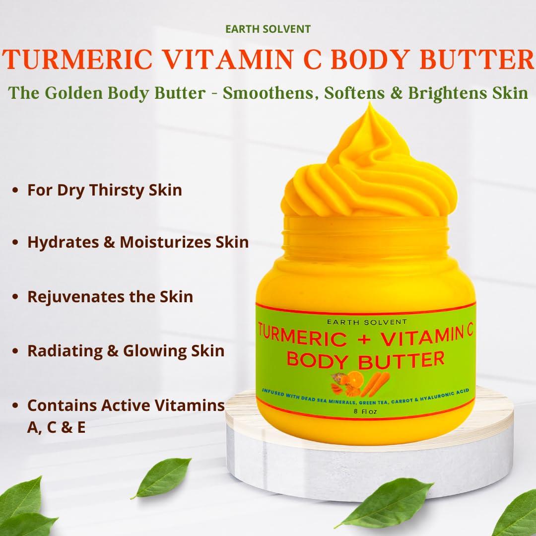 Manteca Corporal de Cúrcuma Earth Solvent 226g Hidratante