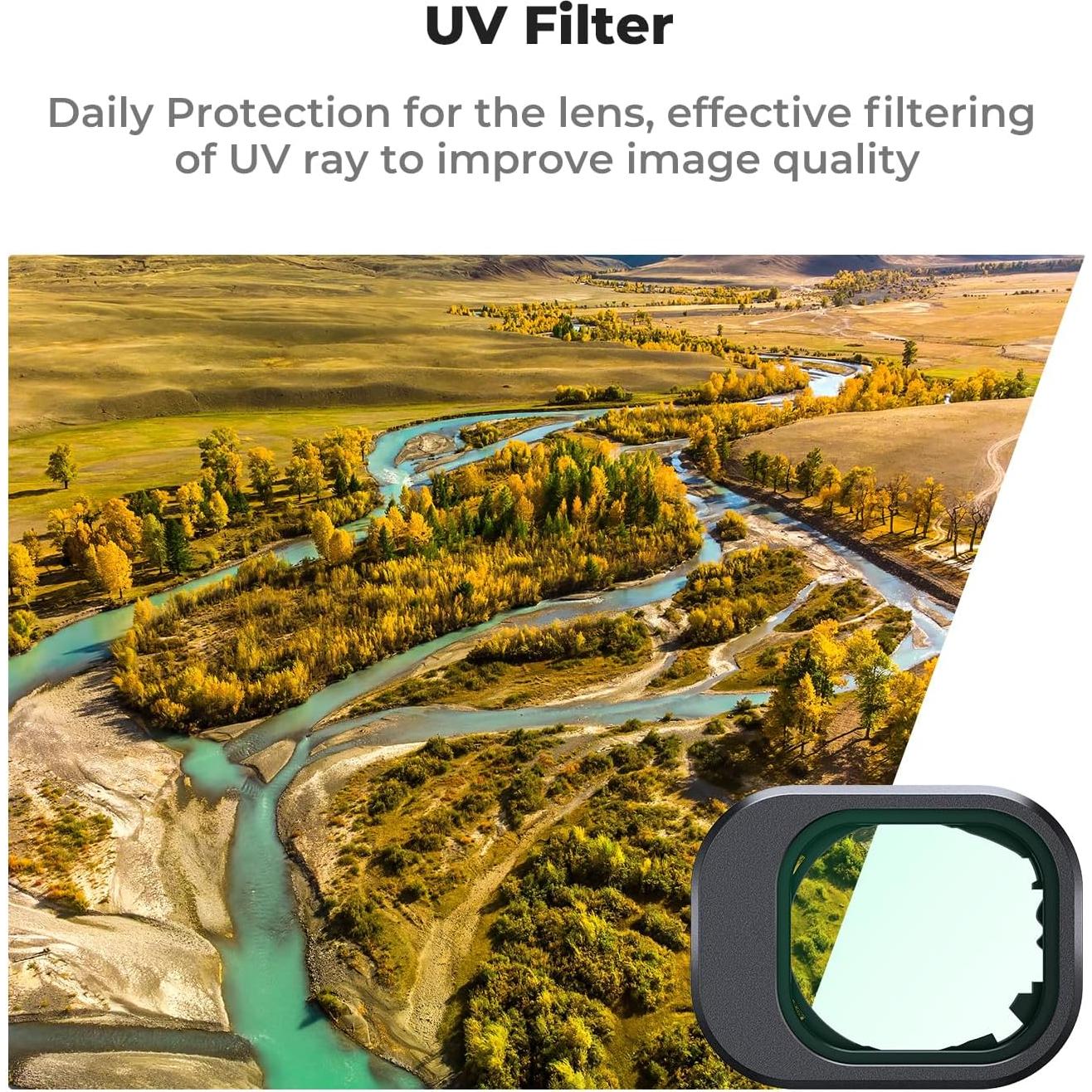 Set de Filtros K&F Concept para DJI Mini 4 Pro - 5 Piezas ND16 ND64 ND256 CPL UV