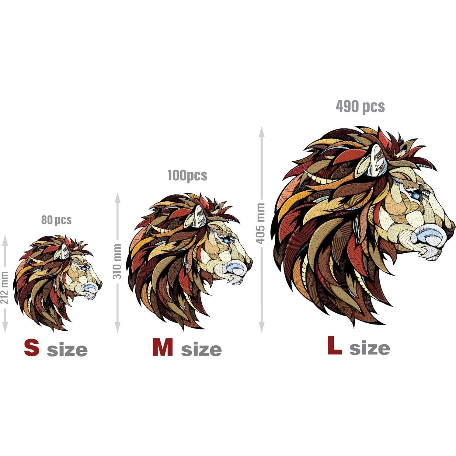 Rompecabezas de Madera EWA León Pequeño 80 Piezas