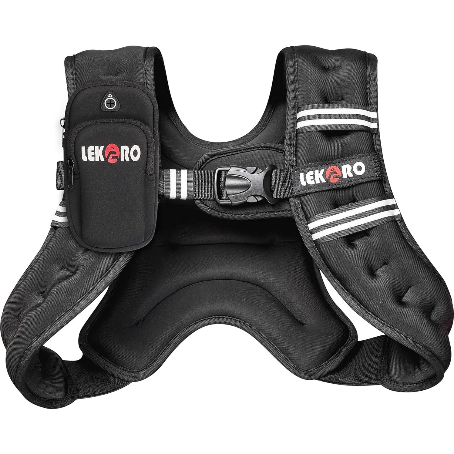 Chaleco con peso ajustable LEKÄRO 5.44kg para entrenamiento