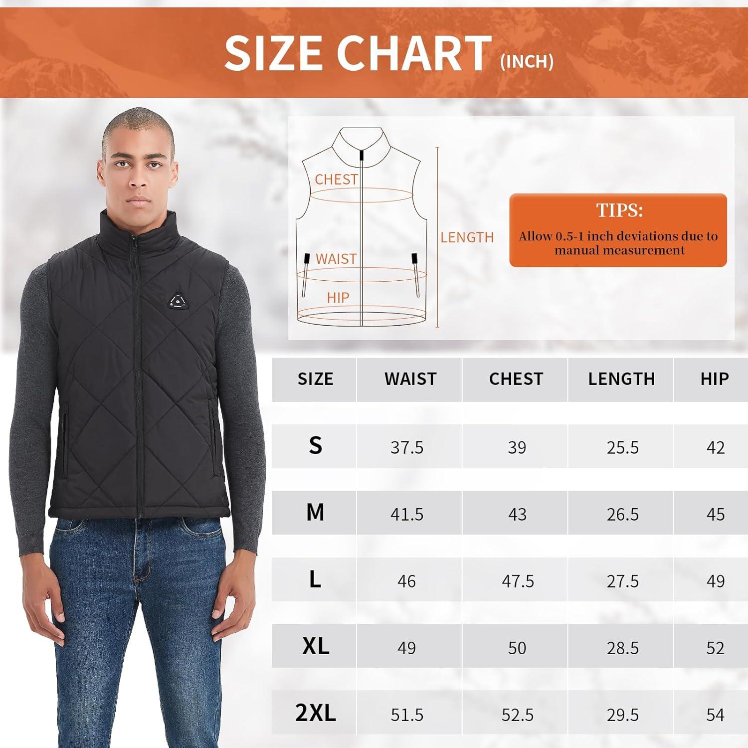 Chaleco Térmico Unisex 16000mAh DC 7.4V Ligero Negro