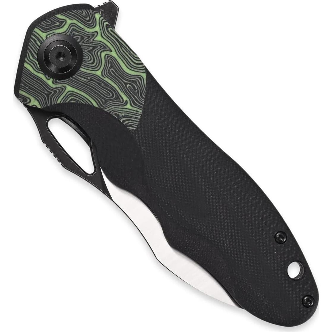 Cuchillo Plegable Sitivien ST154 Acero Sandvik 14C28N Verde