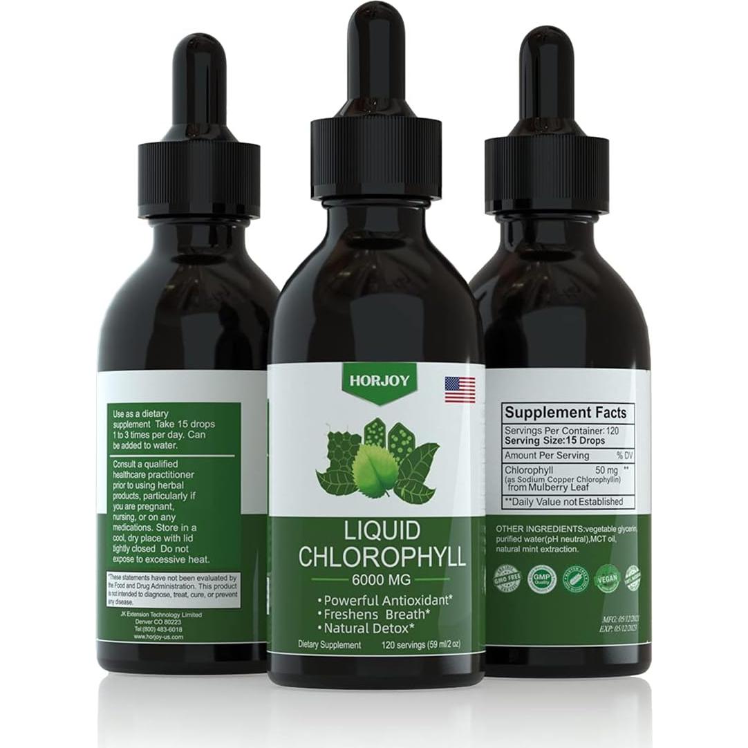 Gotas de Clorofila Líquida Horjoy 60 ml - Energía y Detox