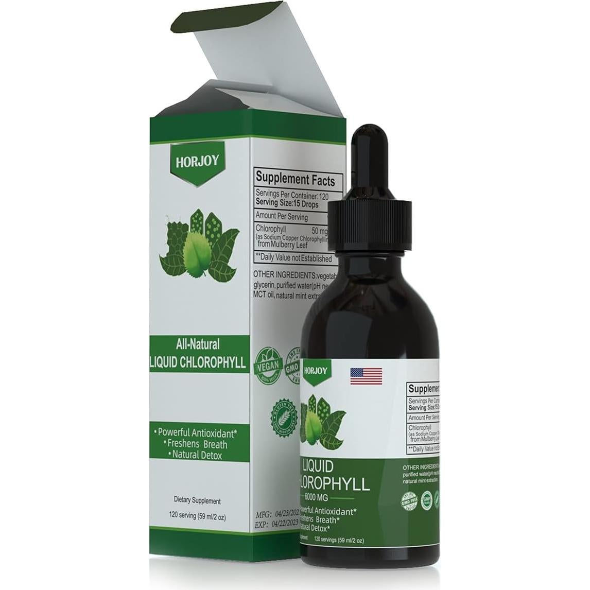 Gotas de Clorofila Líquida Horjoy 60 ml - Energía y Detox